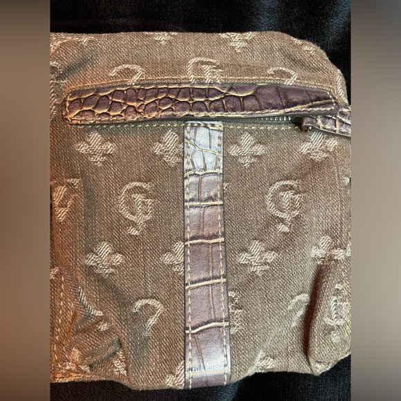 Y2K Vintage GUESS Ella Mini Belt Bag Denim Beige/ Grey with Silver Hardware. - Picture 6 of 15